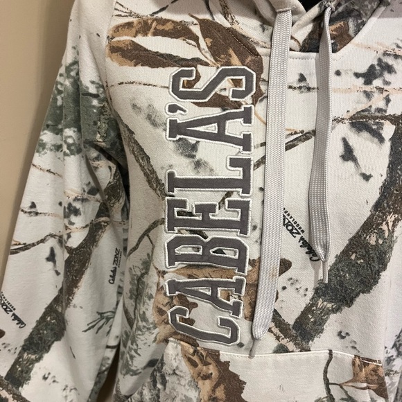 Cabela's Zonz Woodland Snow Camouflage Hoodie, size Small - Picture 2 of 8